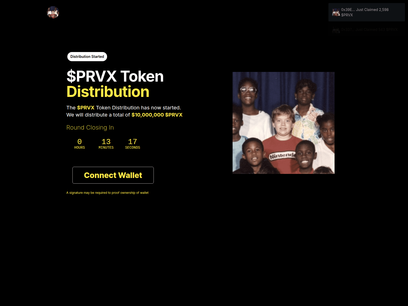 Forensic screenshot of prvr-rewards.xyz