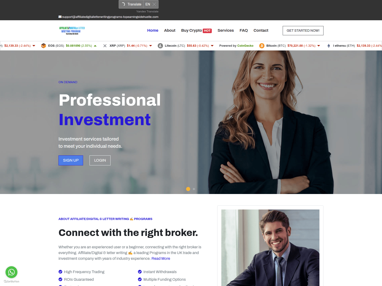 Screenshot of affiliatedigitalletterwritingprograms-topearningsidehustle.live