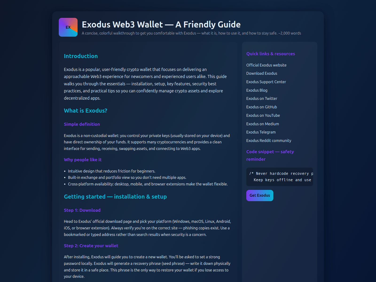 Screenshot of io-exod-web3.pages.dev