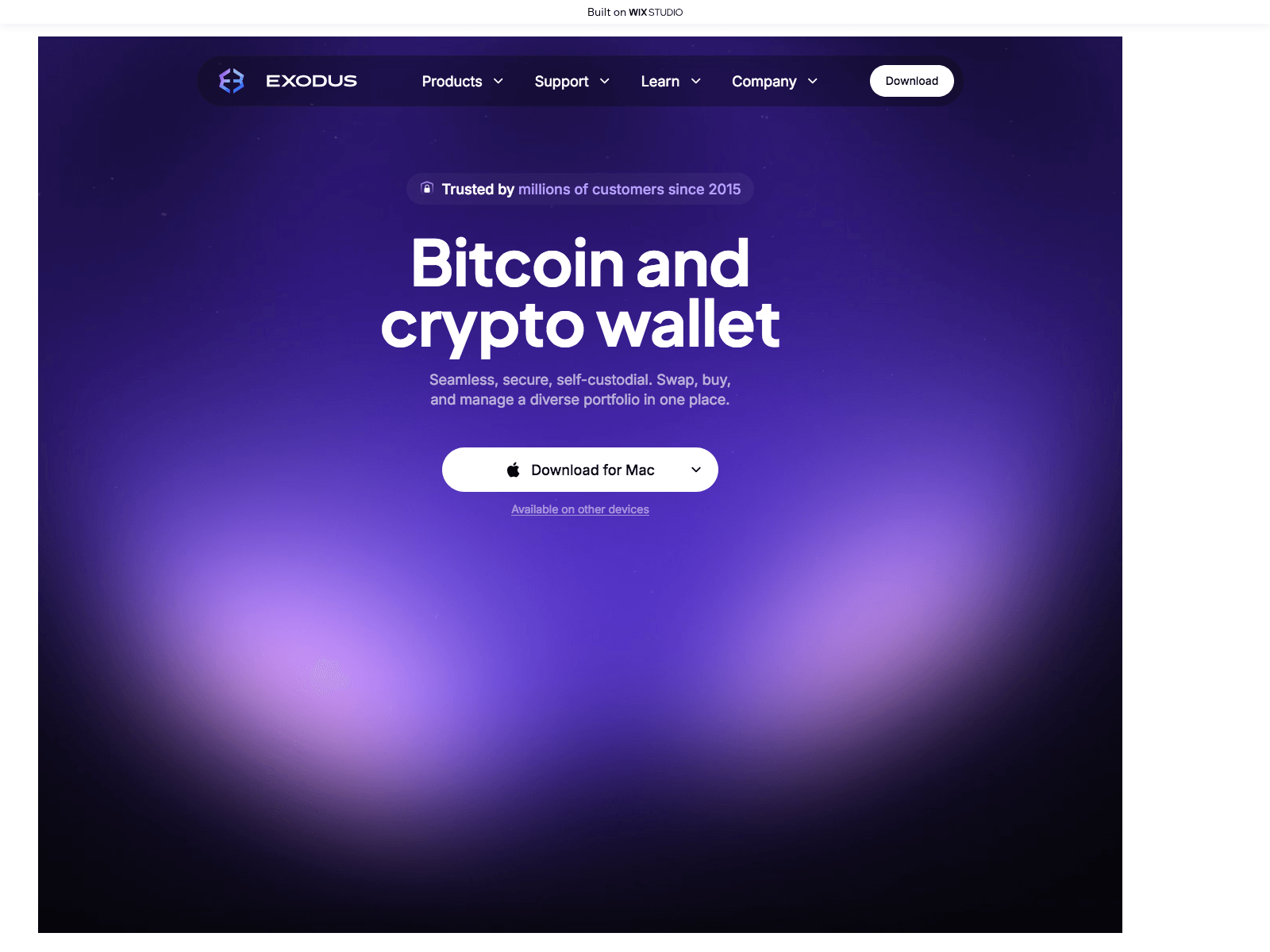 Screenshot of exodouse.wixstudio.com