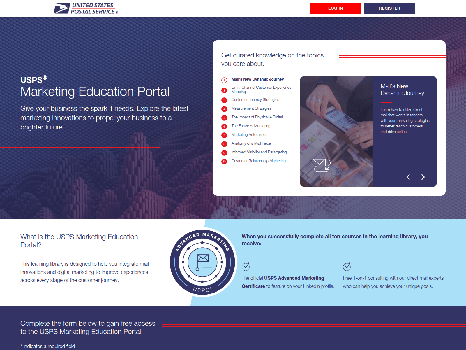 Screenshot of uspsmailjourney.com