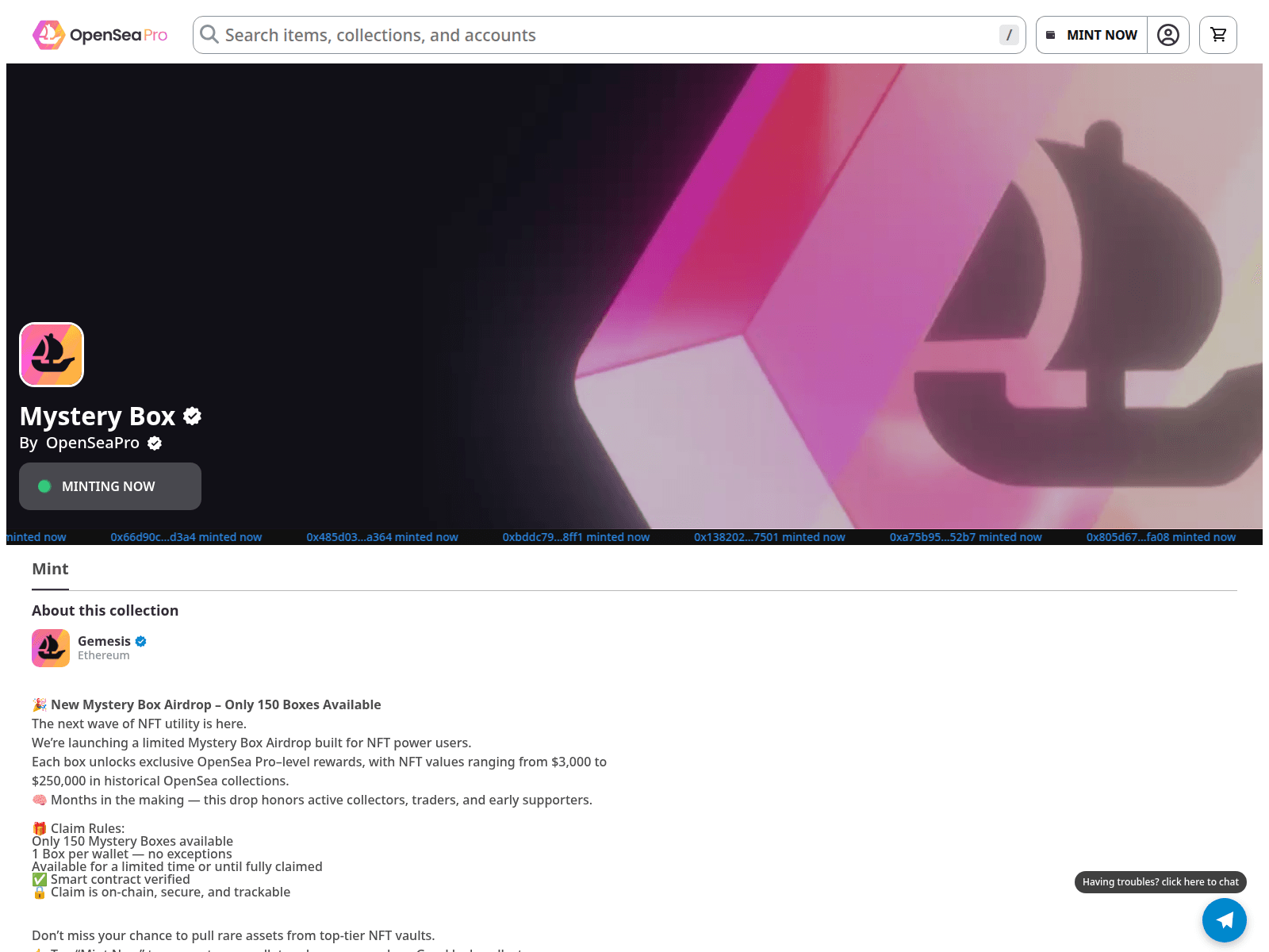 Screenshot of mintprogress4.vercel.app