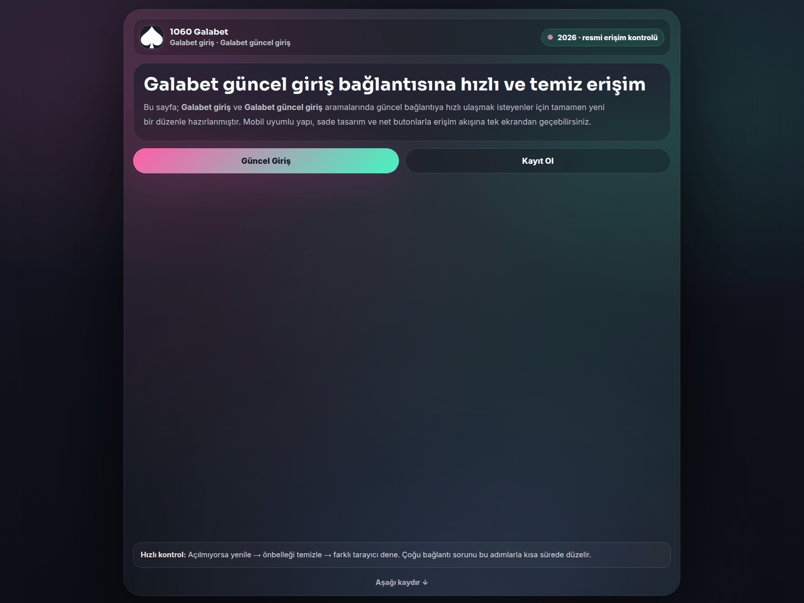 Screenshot of giris.galabet1060resmi.com