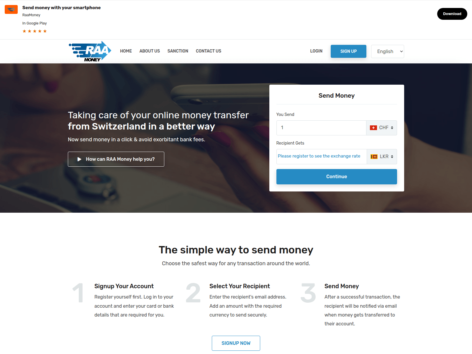 Forensic screenshot of raamoney.com