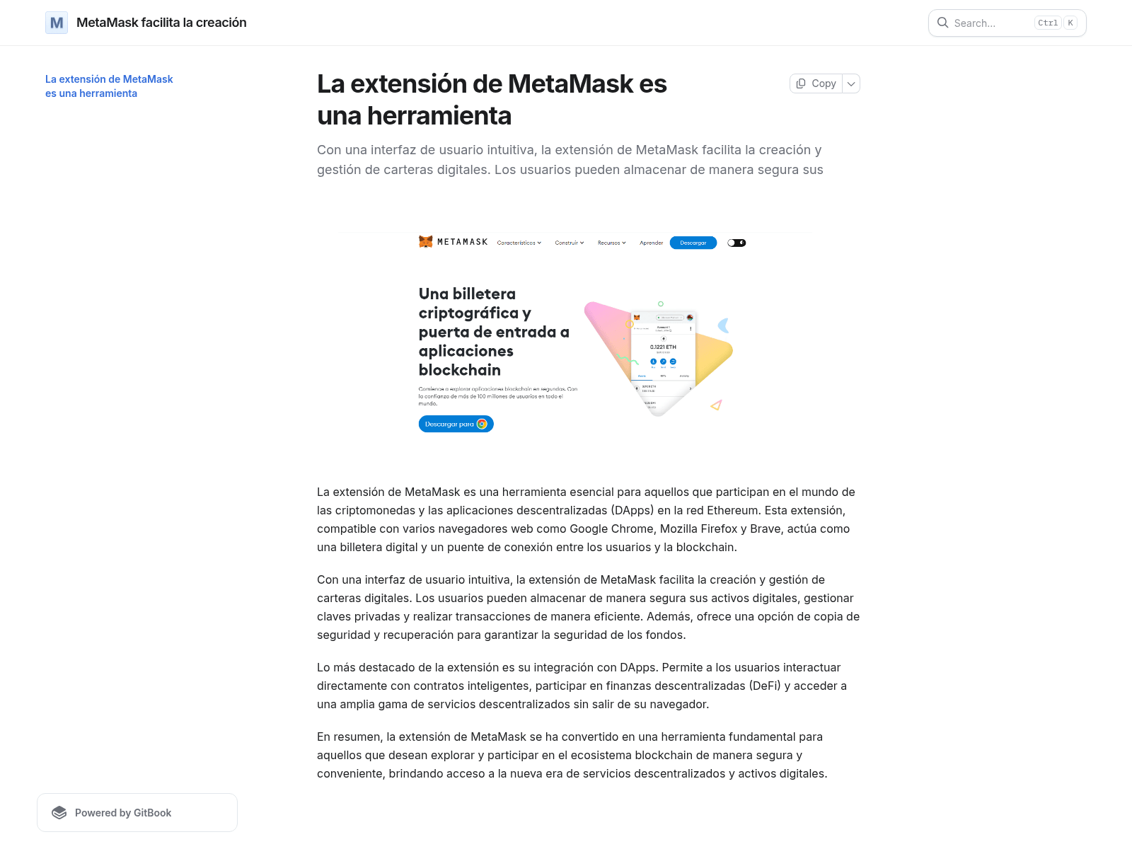 Forensic screenshot of metameskextinsion.gitbook.io
