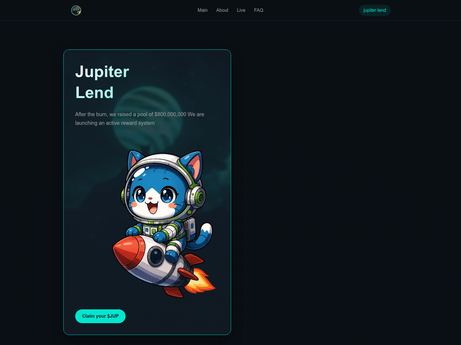 Screenshot of jupiterlend.cc