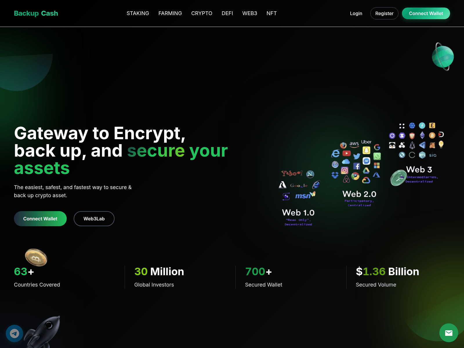 Screenshot of www.backupcash.pro