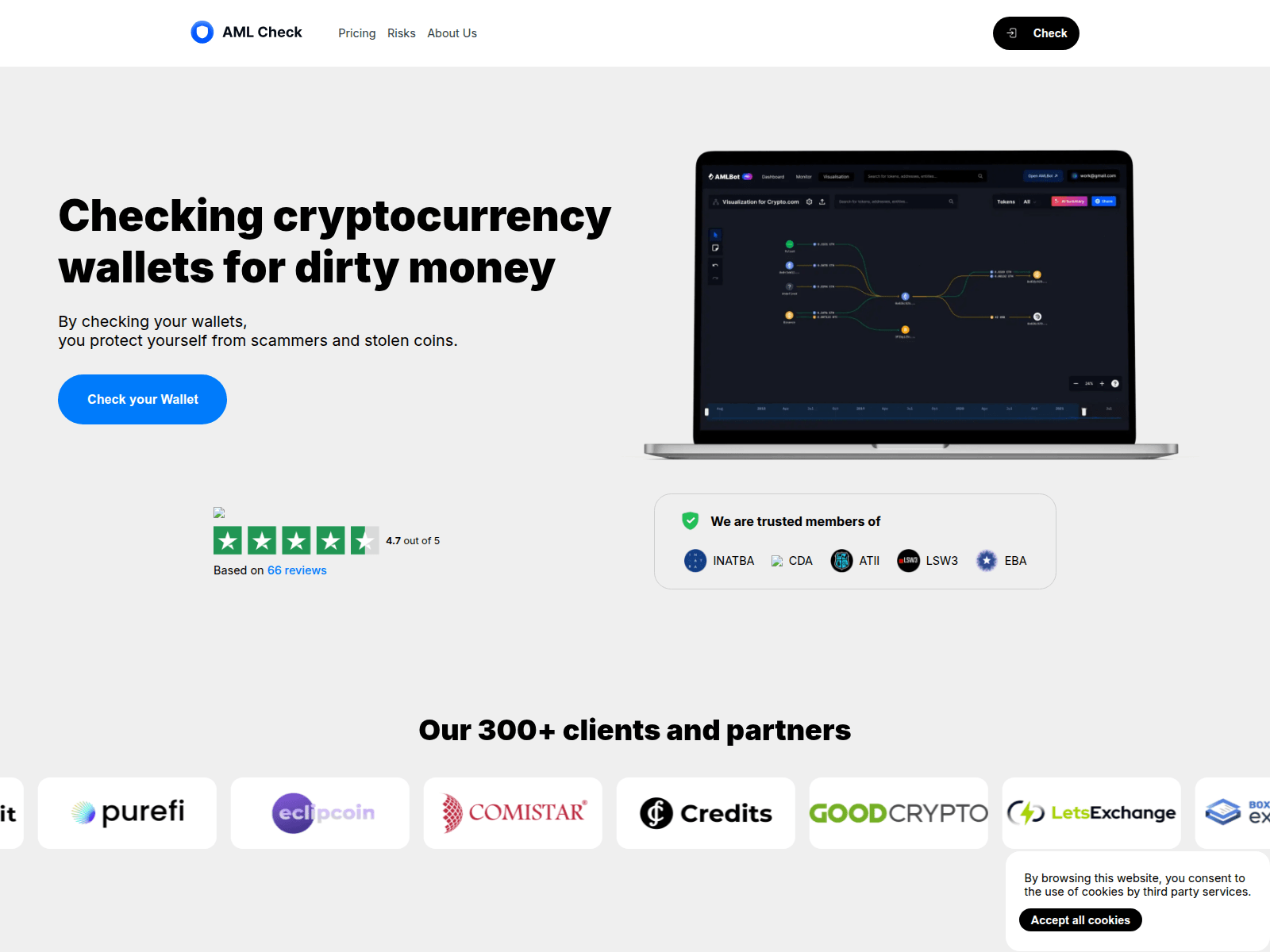 Screenshot of amlriskscore.app