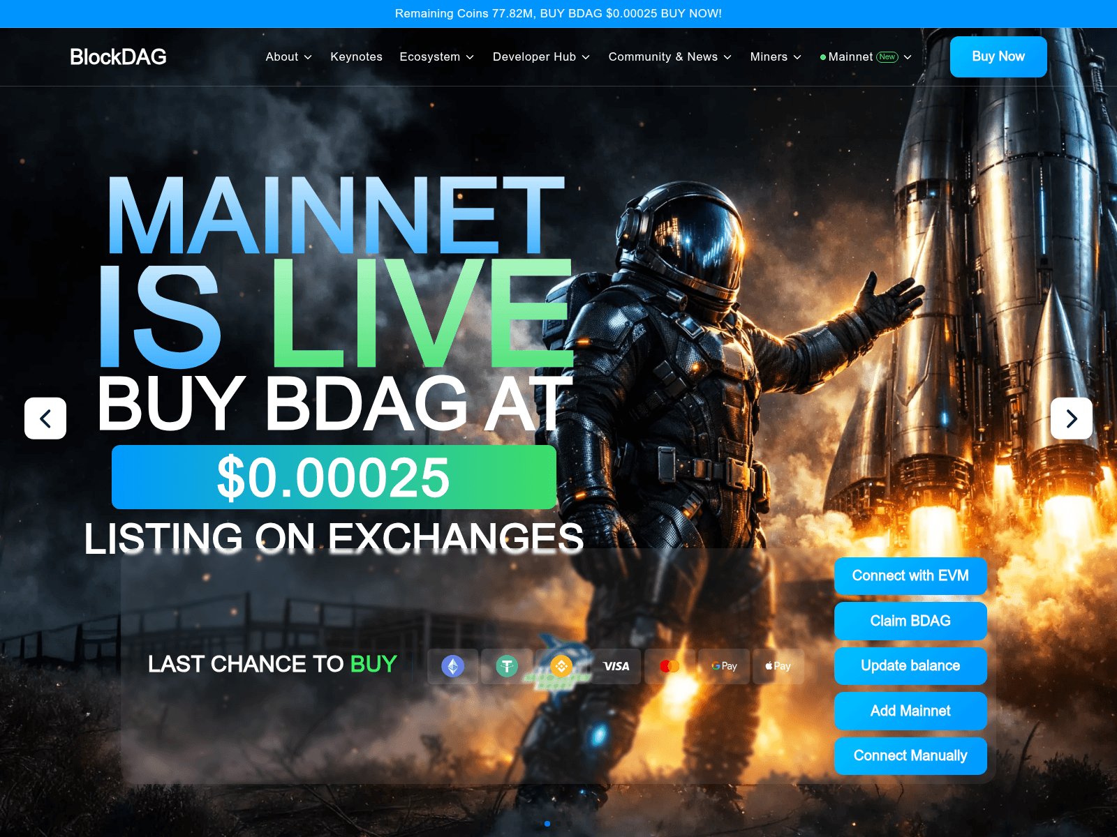 Screenshot of bdag-network.live