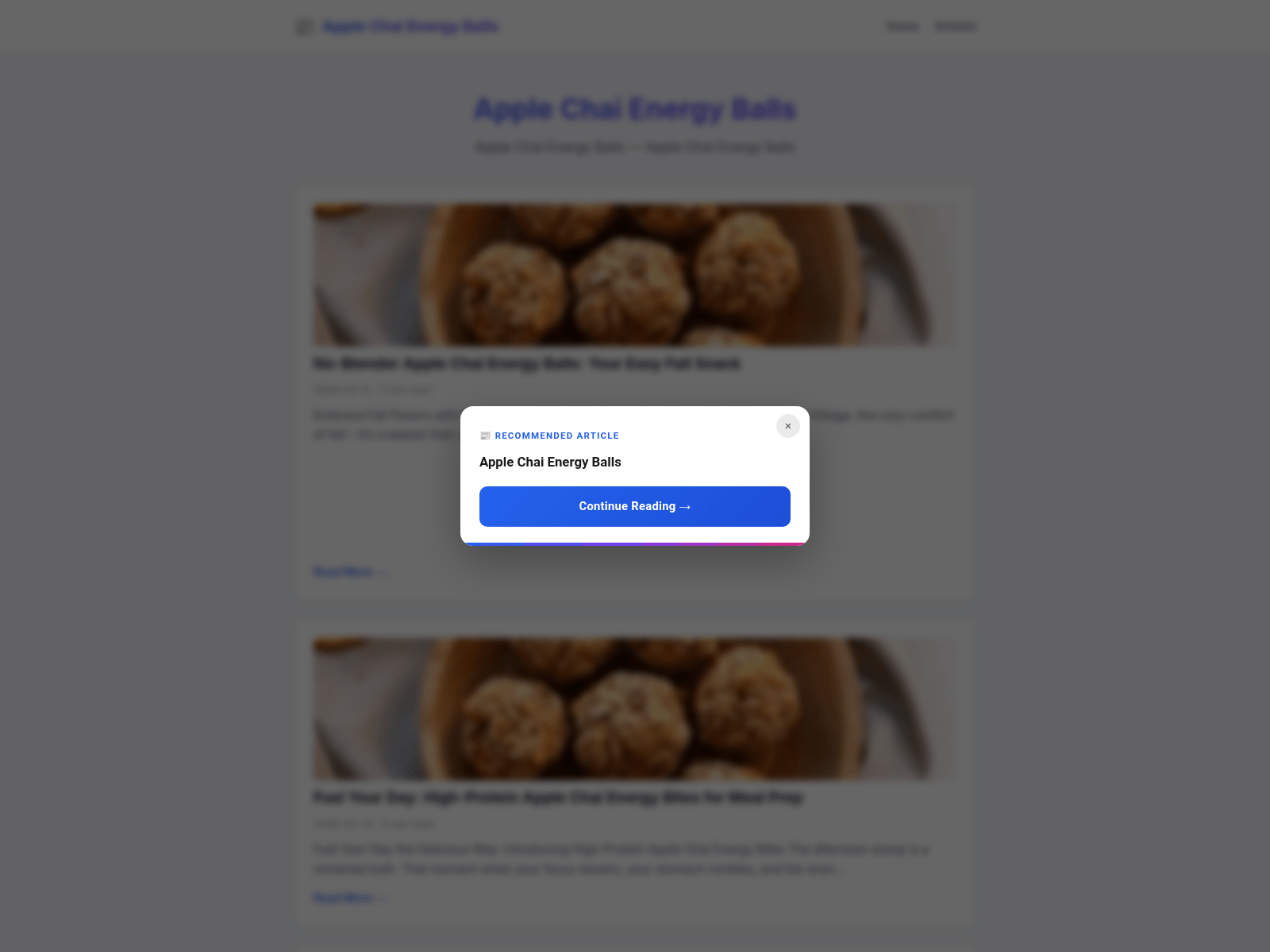 Screenshot of apple-chai-energy-balls.pages.dev