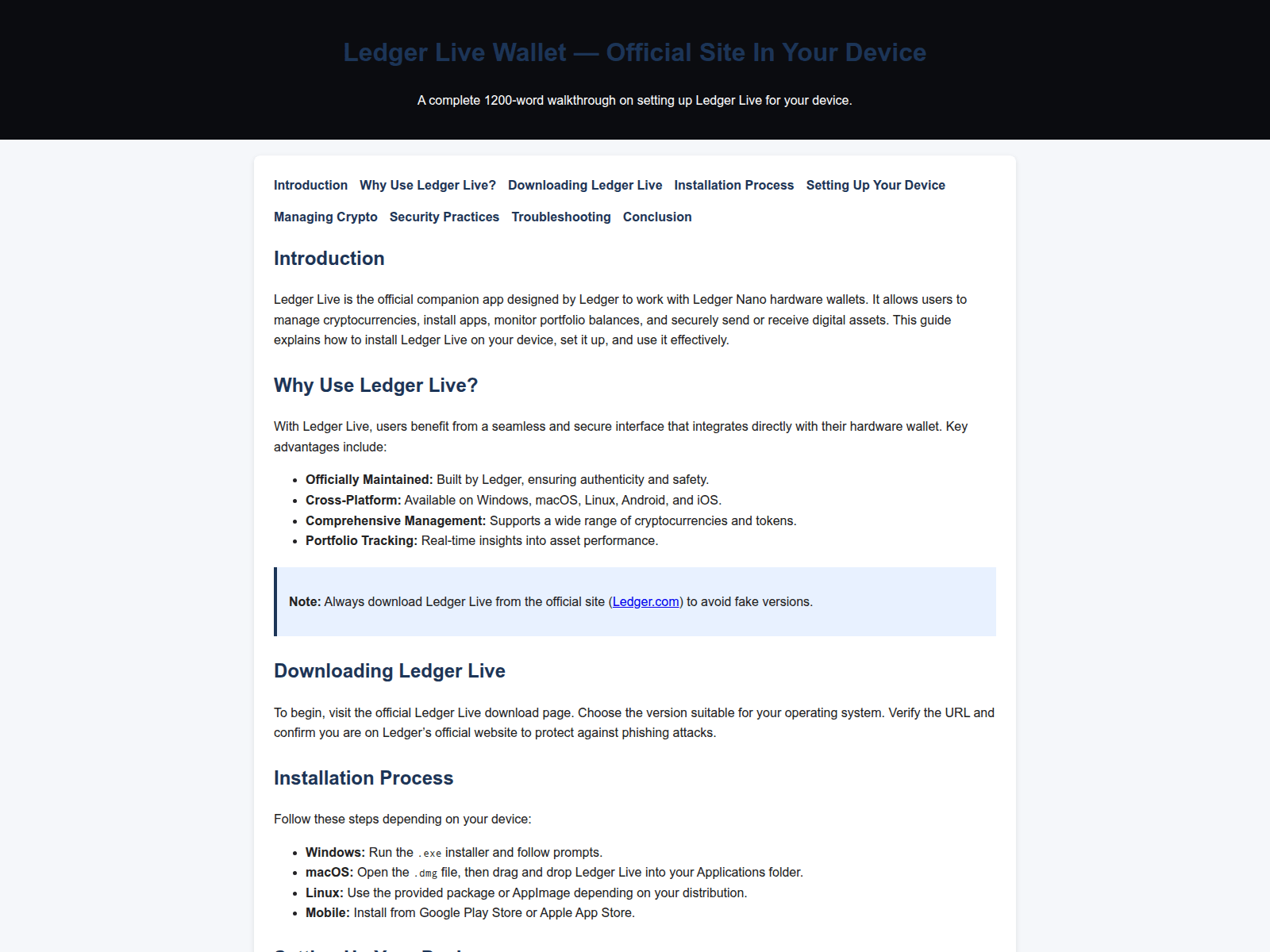 Forensic screenshot of ldgr-live-wallet-docs.pages.dev