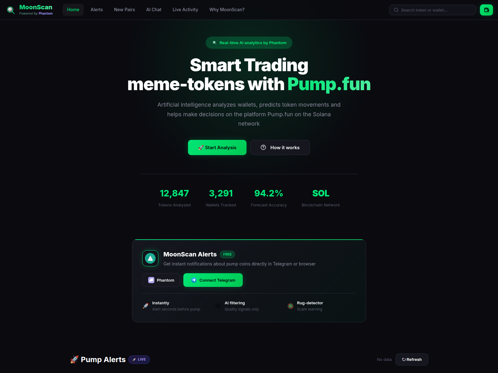 Forensic screenshot of moonscan.live