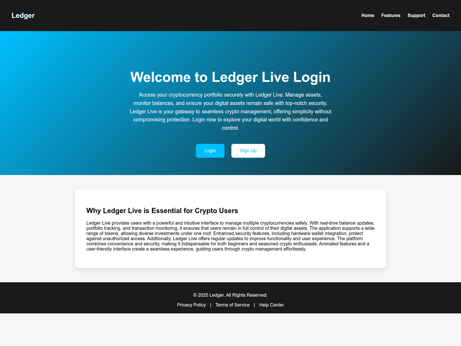 Screenshot of wel-ledger-live.pages.dev