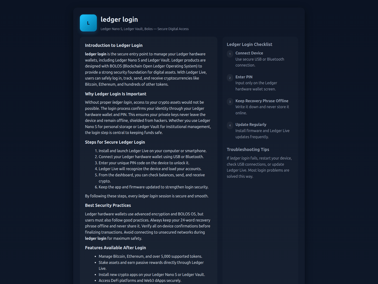 Screenshot of ledger-logi-n.pages.dev
