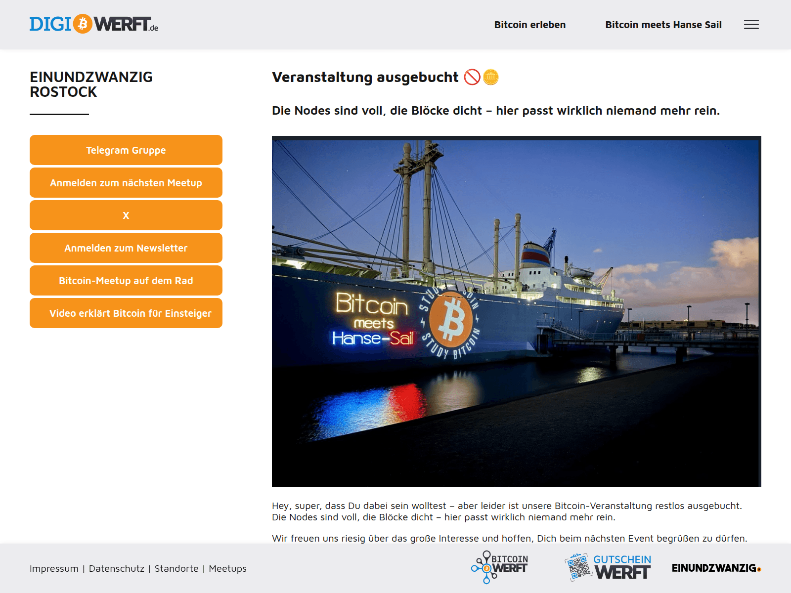 Screenshot of www.bitcoin-treff.com