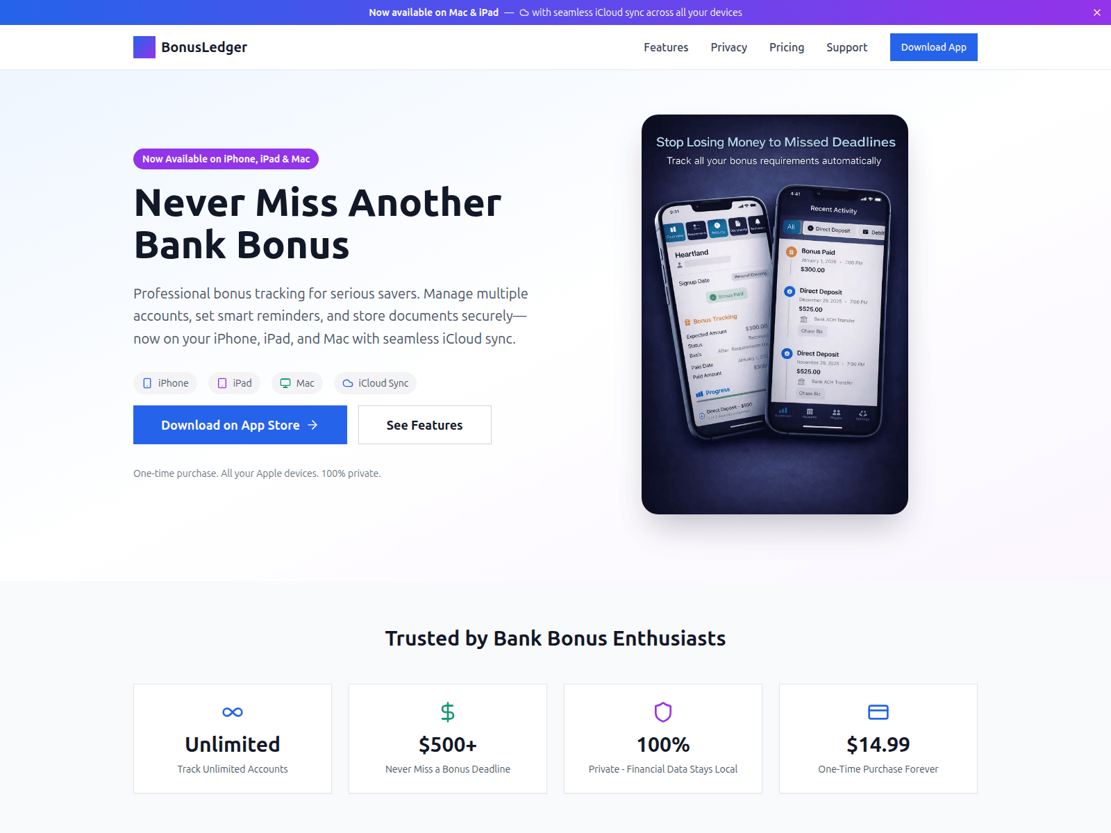 Forensic screenshot of www.bonusledger.net