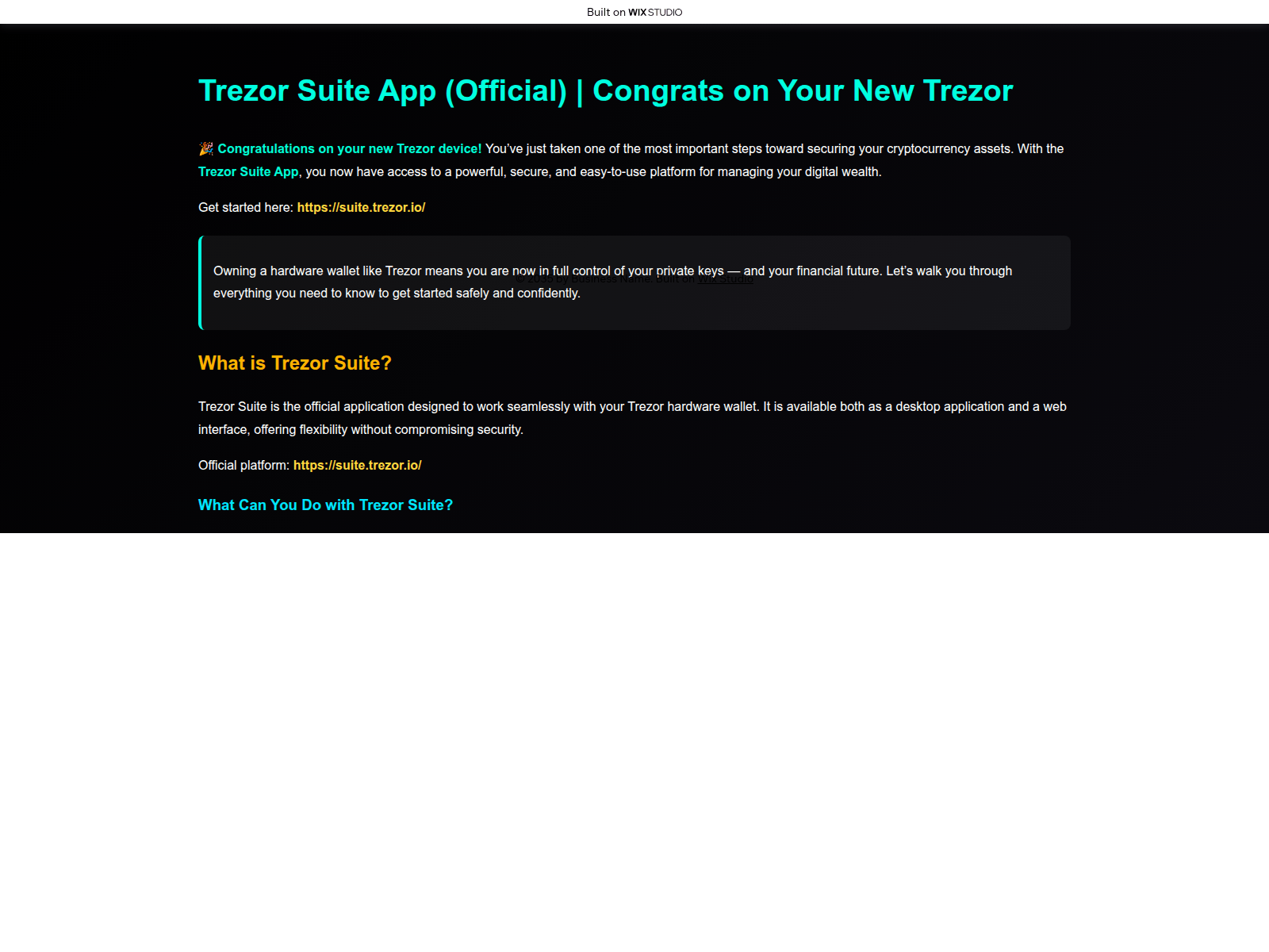Screenshot of trsuites.wixstudio.com