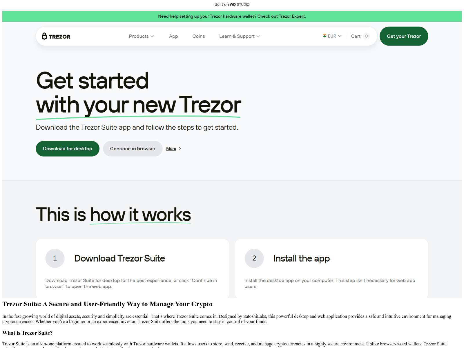 Screenshot of tzrsuite-io.wixstudio.com