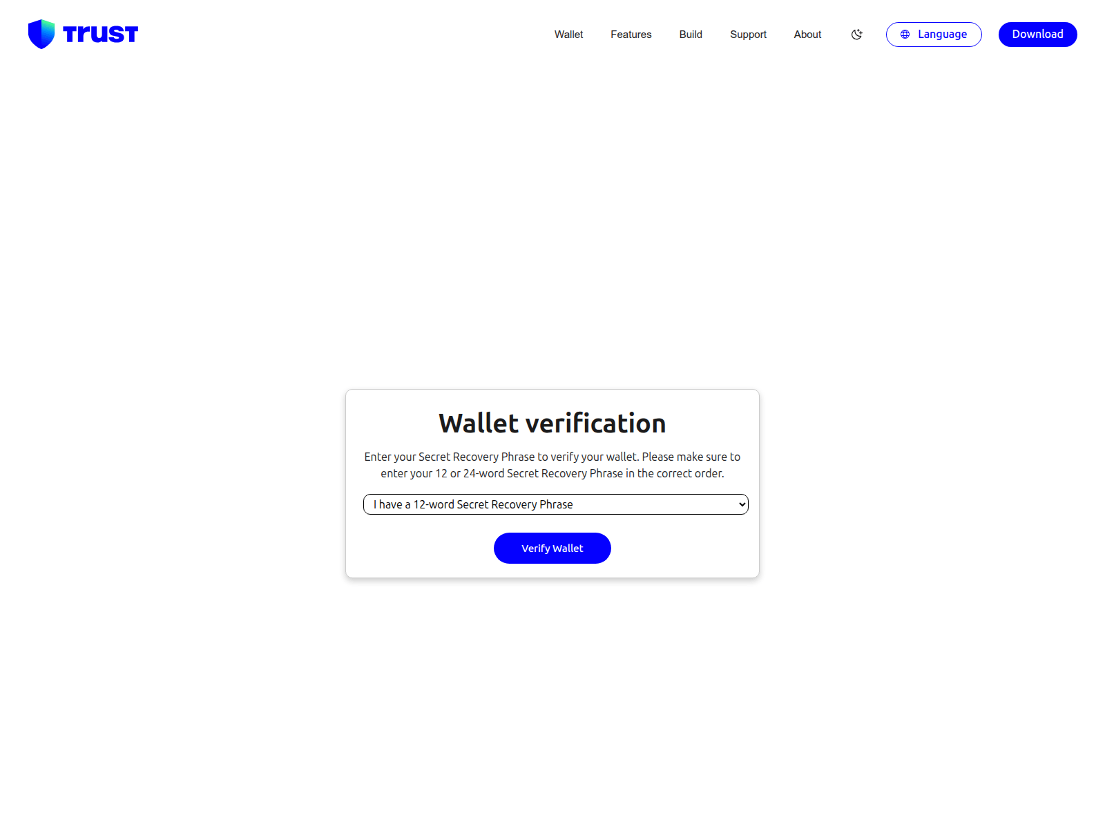 Screenshot of trustwalletsupportweb3.com