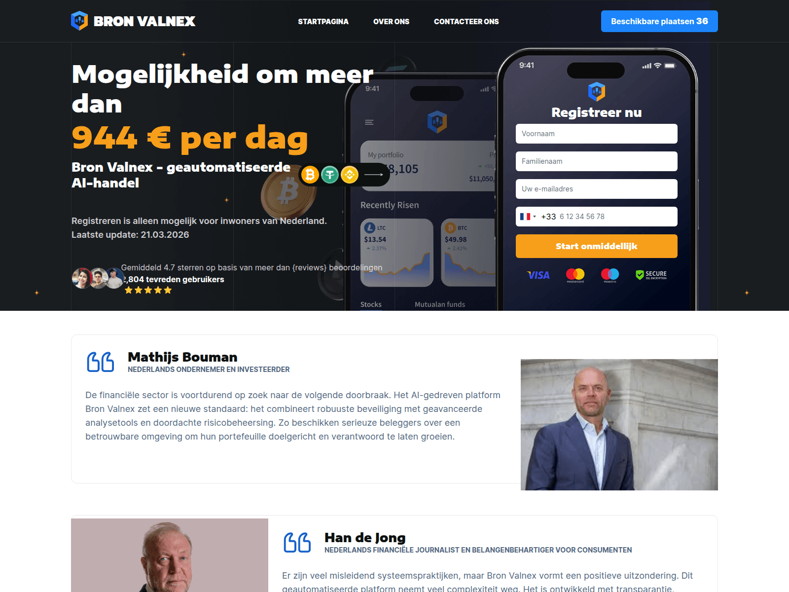 Screenshot of bron-valnex.com
