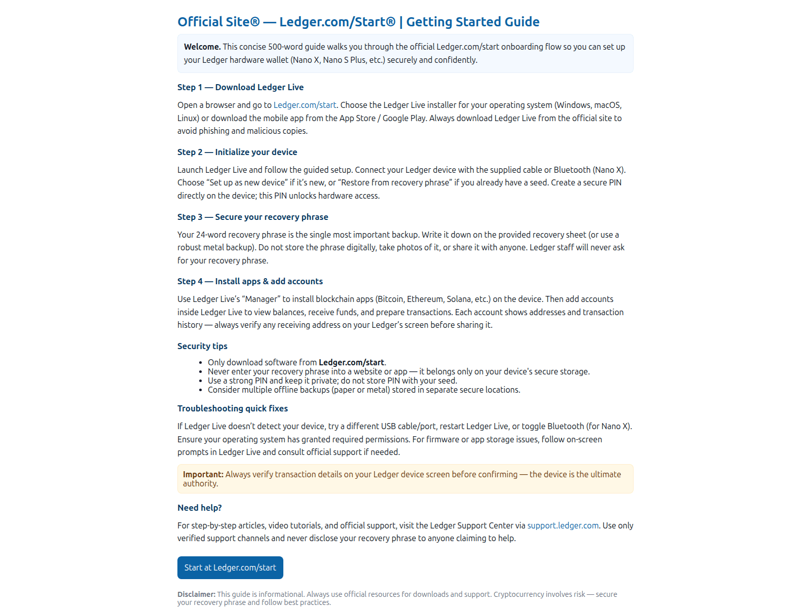 Forensic screenshot of ledgercomstar.pages.dev