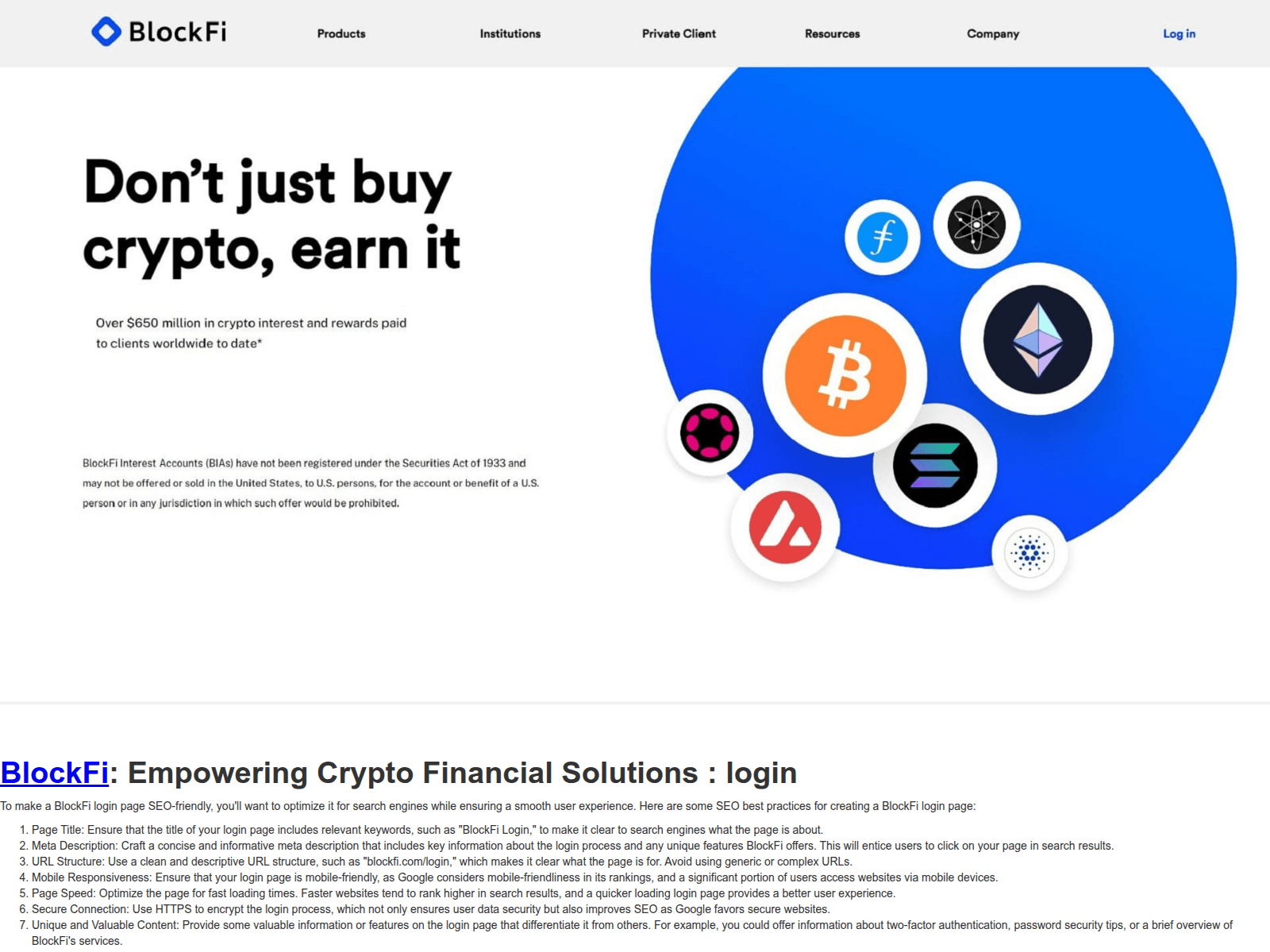 Screenshot of blockfs-login.webflow.io