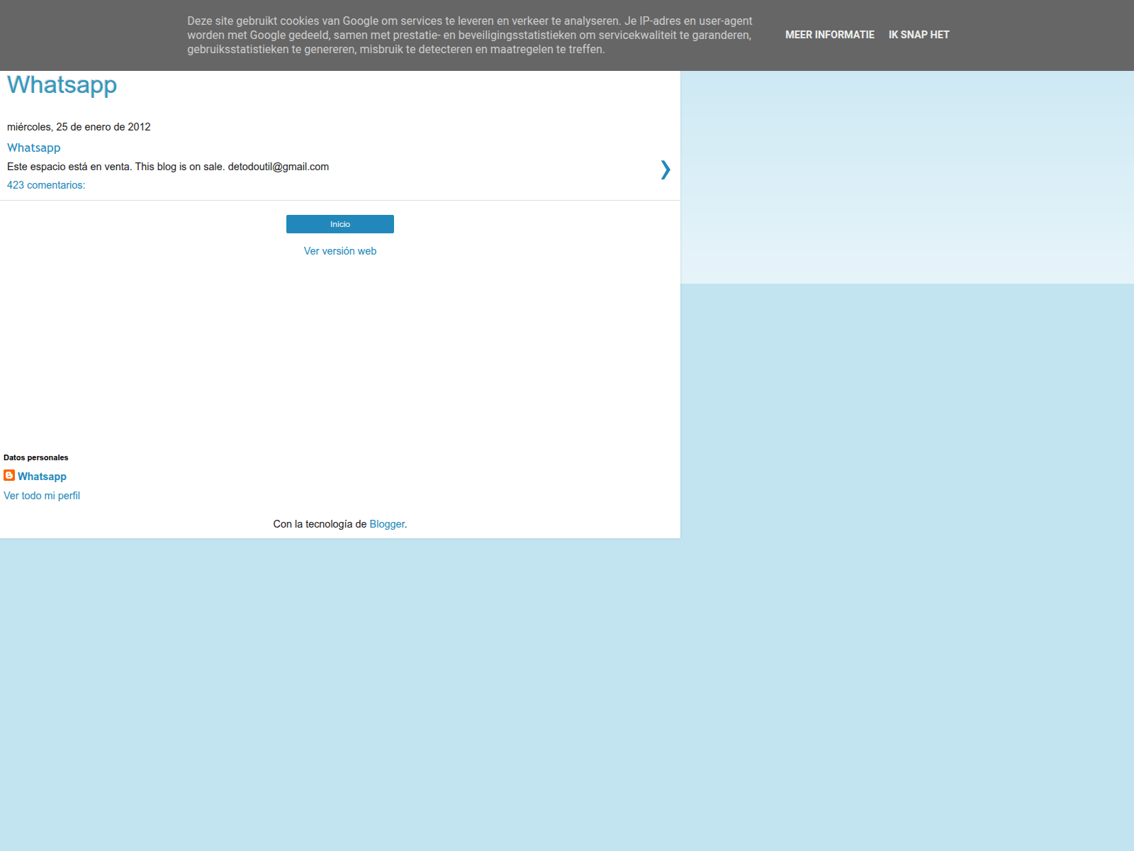 Forensic screenshot of whatsapp.blogspot.com