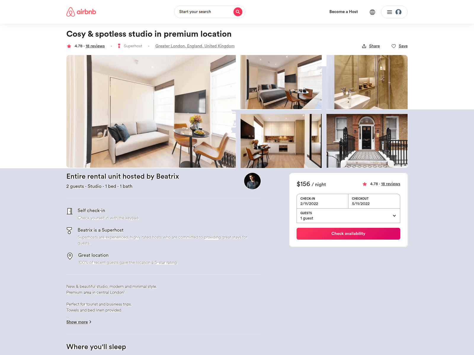 Screenshot of caddyflow-webflow-agency-airbnb.webflow.io