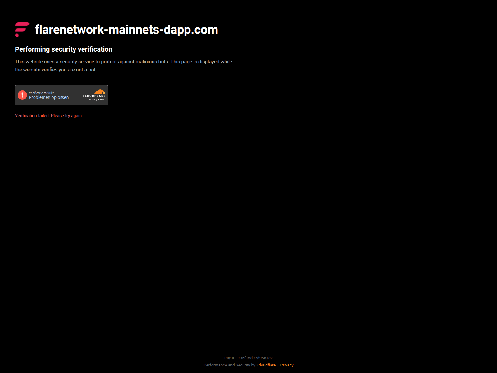 Forensic screenshot of flarenetwork-mainnets-dapp.com