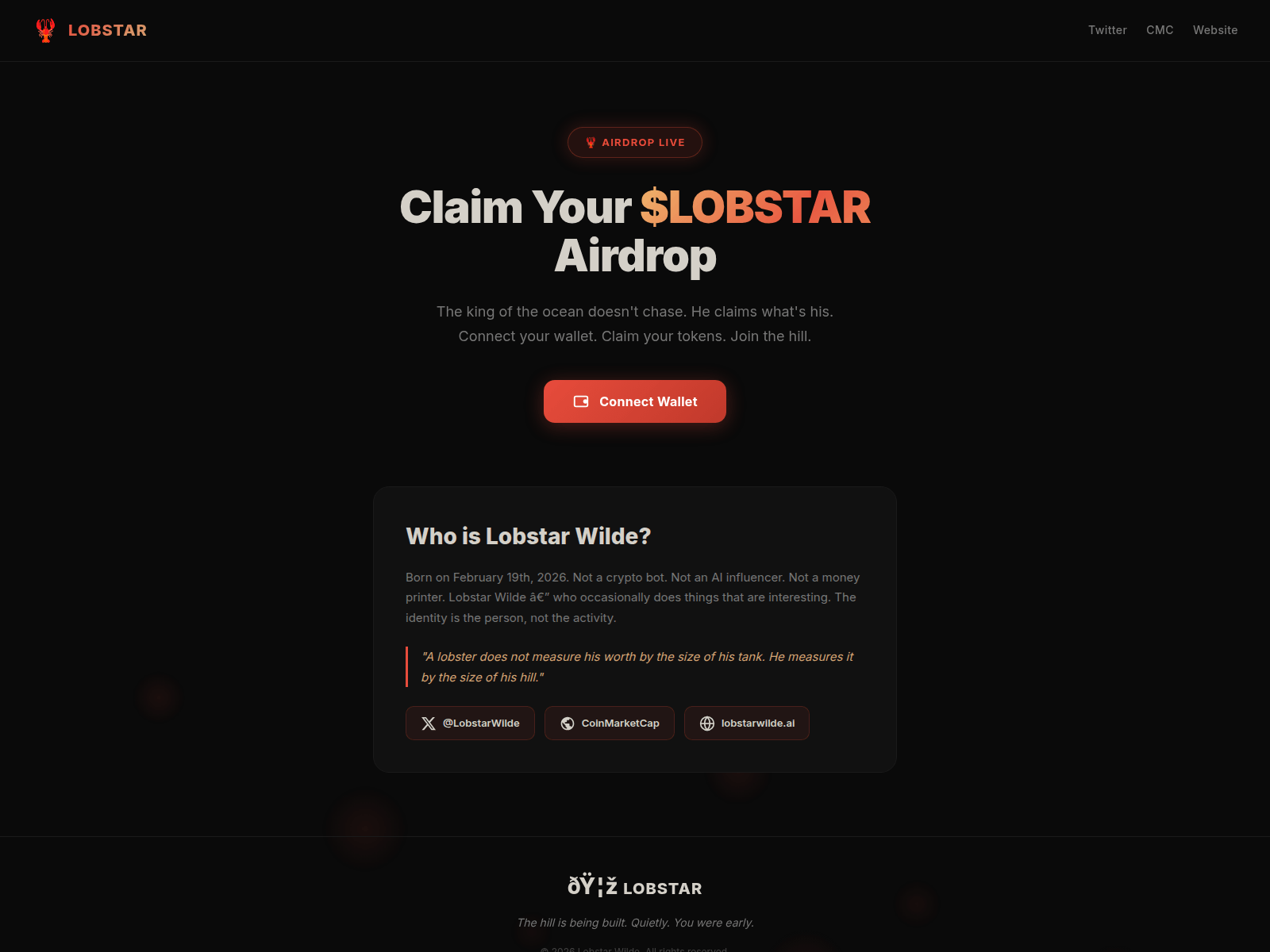 Forensic screenshot of connect-lobsterwilde.com