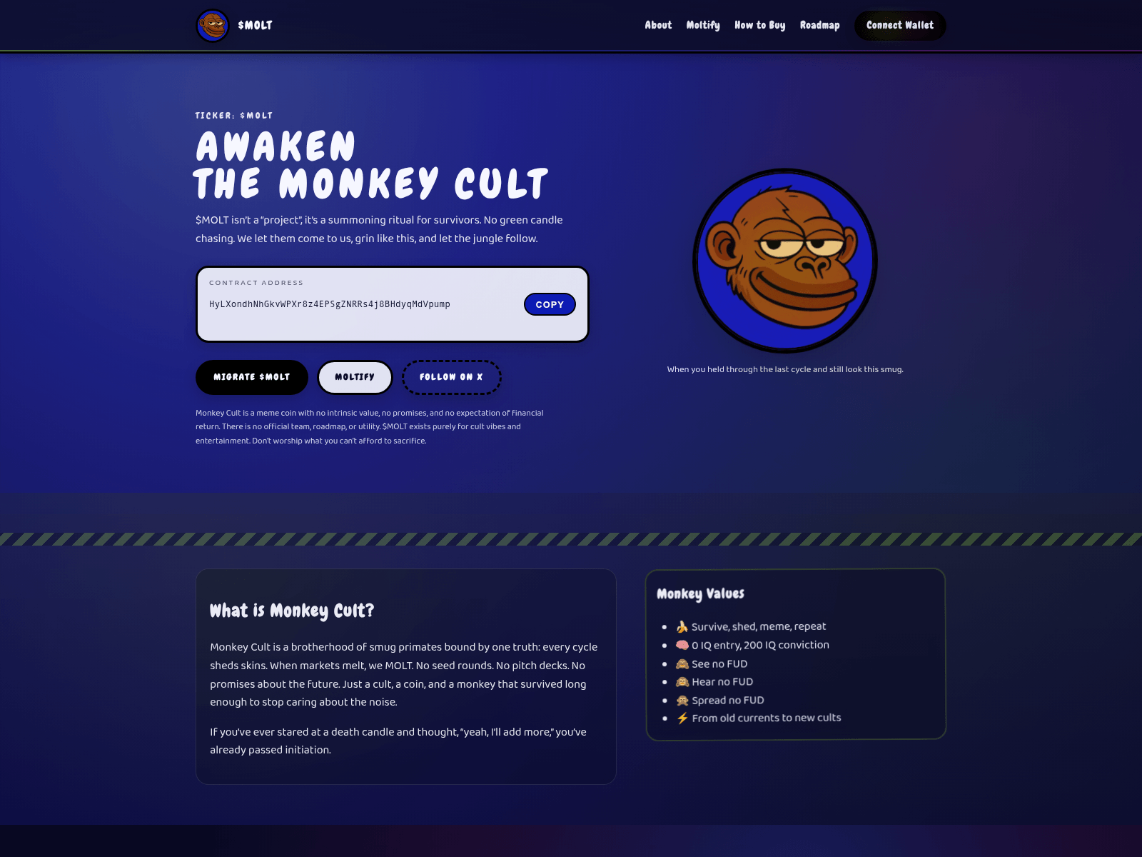 Forensic screenshot of migrate-monkeycult.xyz