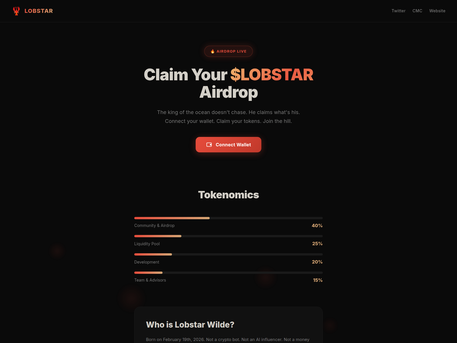 Forensic screenshot of solana-lobstarwilde.com