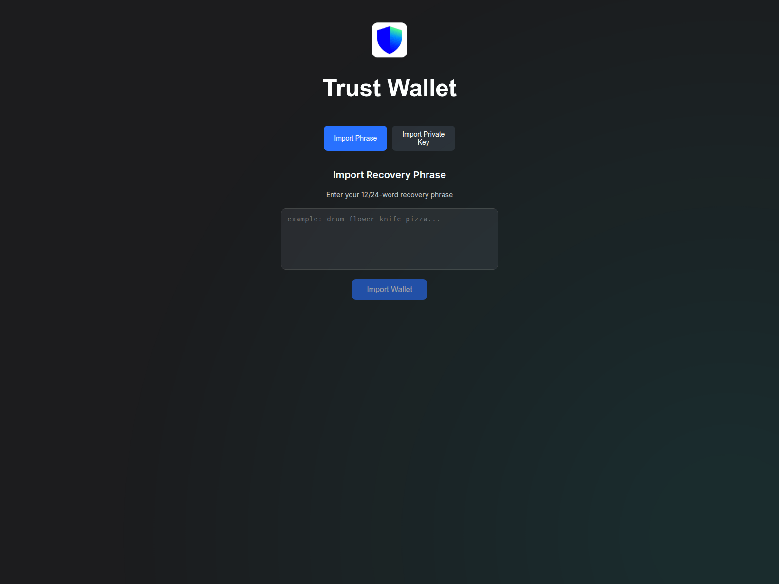 Forensic screenshot of trustwalletssupports.netlify.app