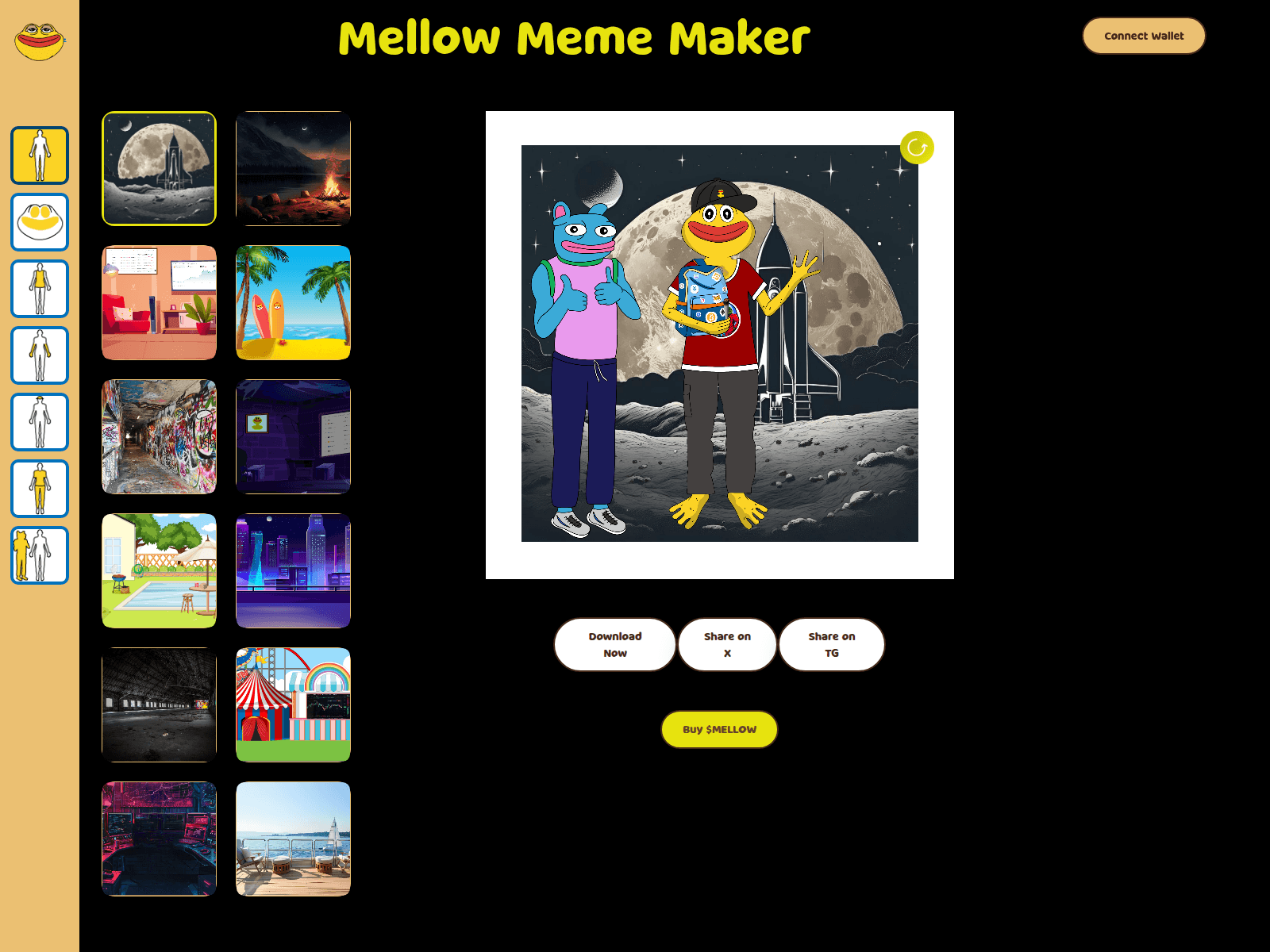 Forensic screenshot of mellowmeme.pages.dev