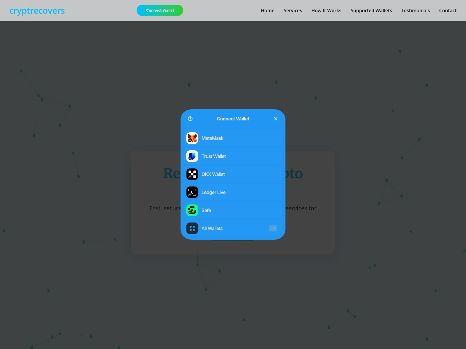 Screenshot of site-6953700251-cryptrecovers-eu.pages.dev