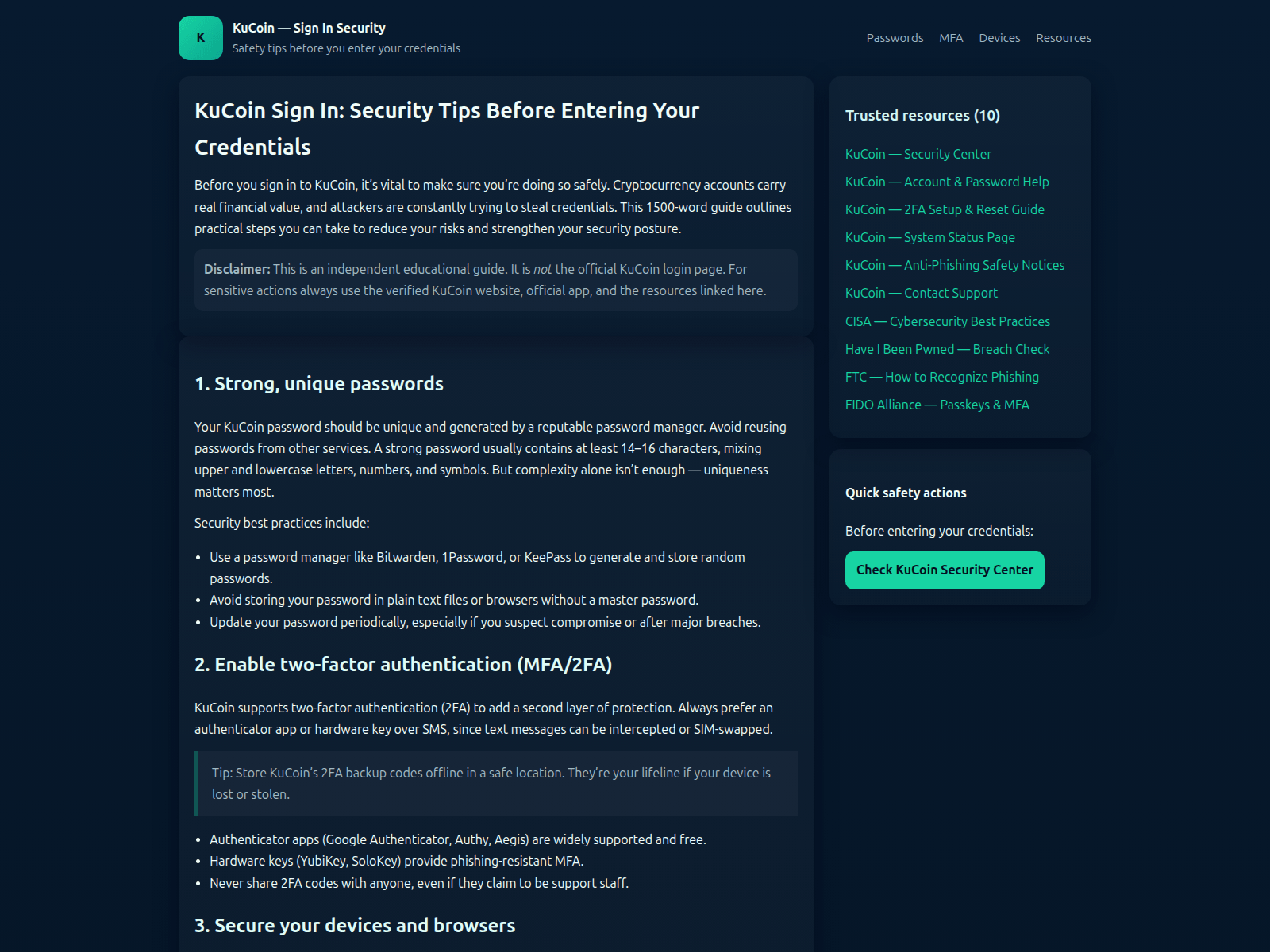 Forensic screenshot of ku-coin-login-aht.pages.dev