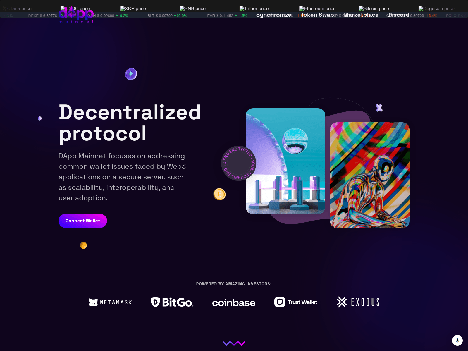 Screenshot of decentralizedprotocol-5g3.pages.dev
