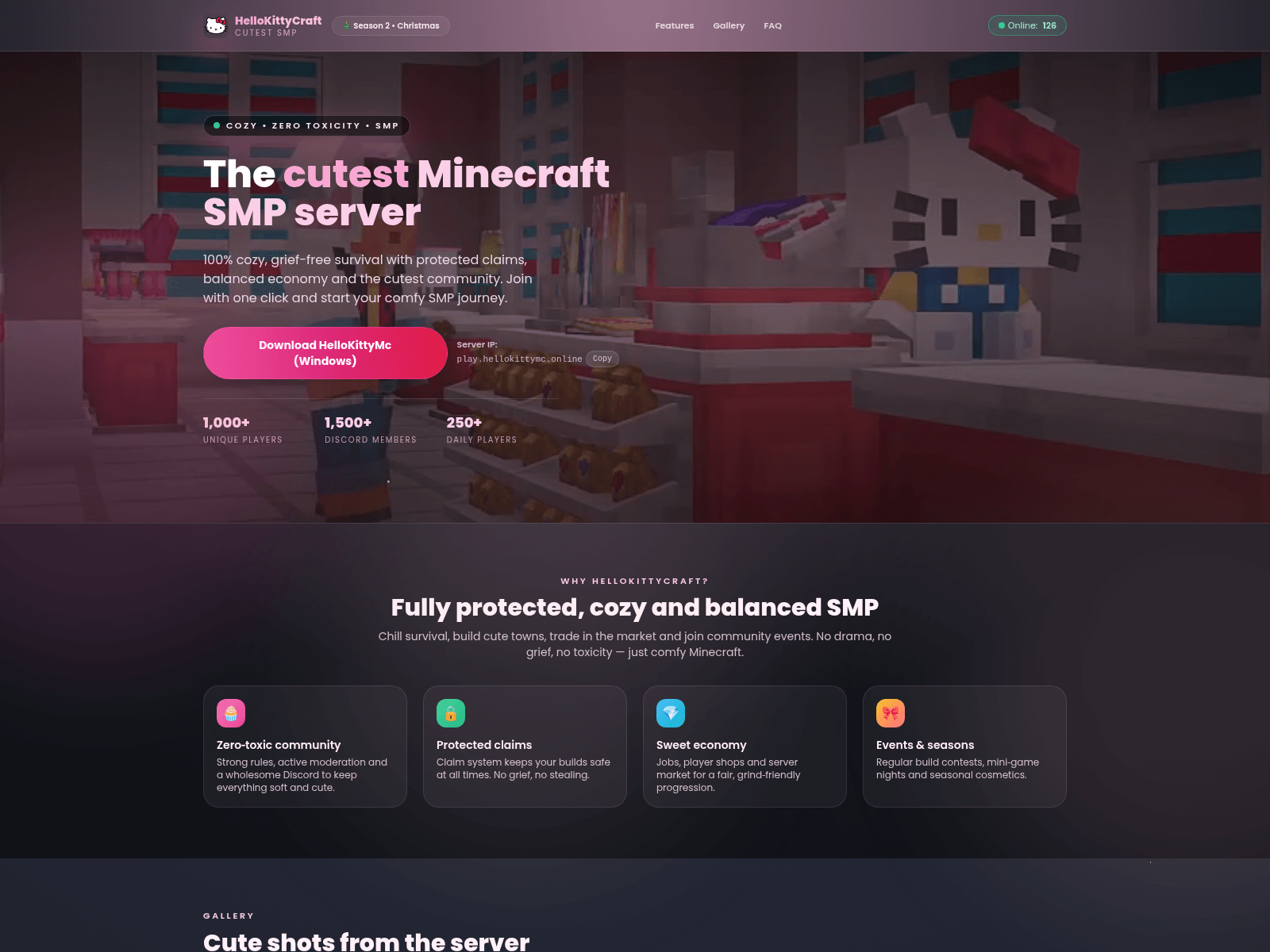 Screenshot of hellokittymc.online