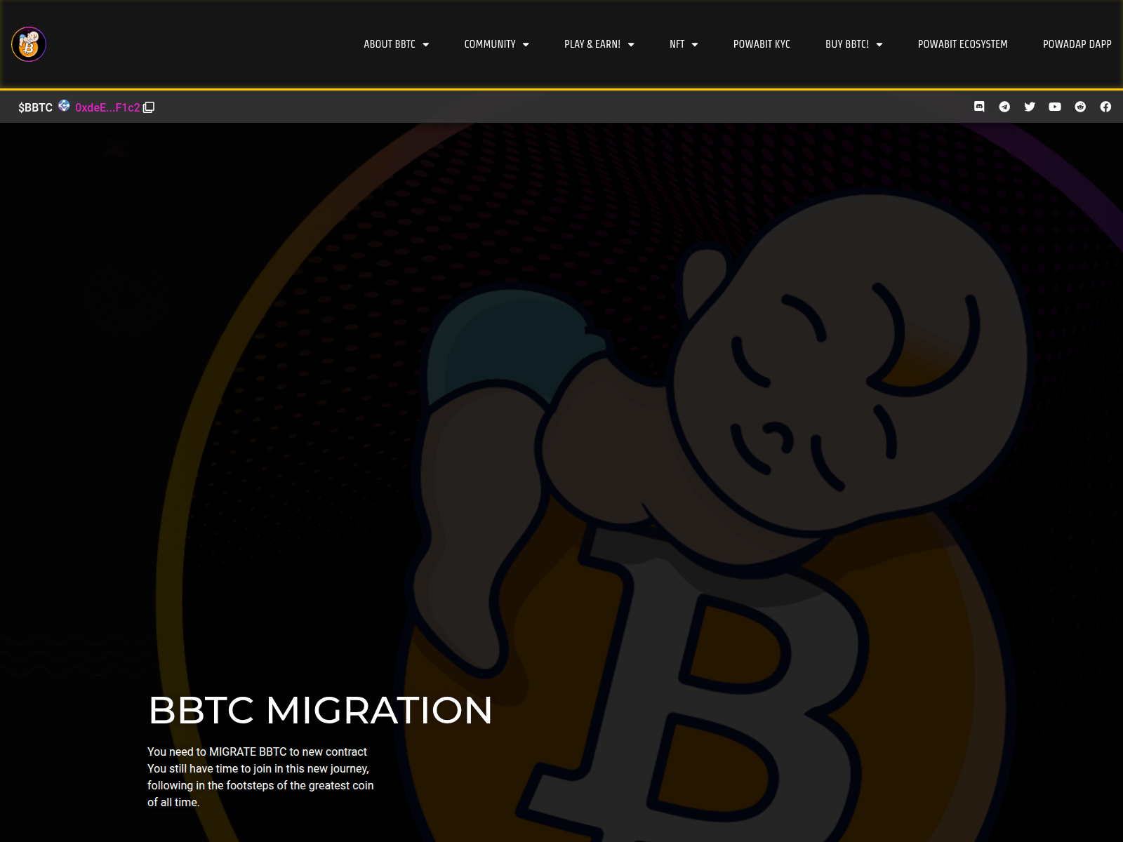 Screenshot of babybitcoin-migrate.pages.dev