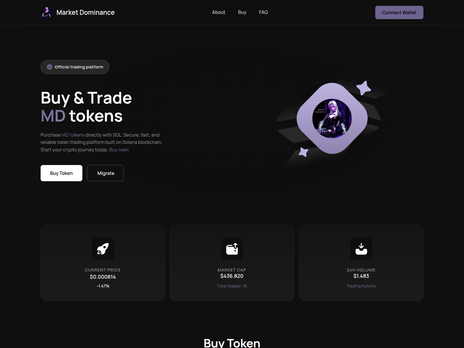 Forensic screenshot of dominancemigration.xyz