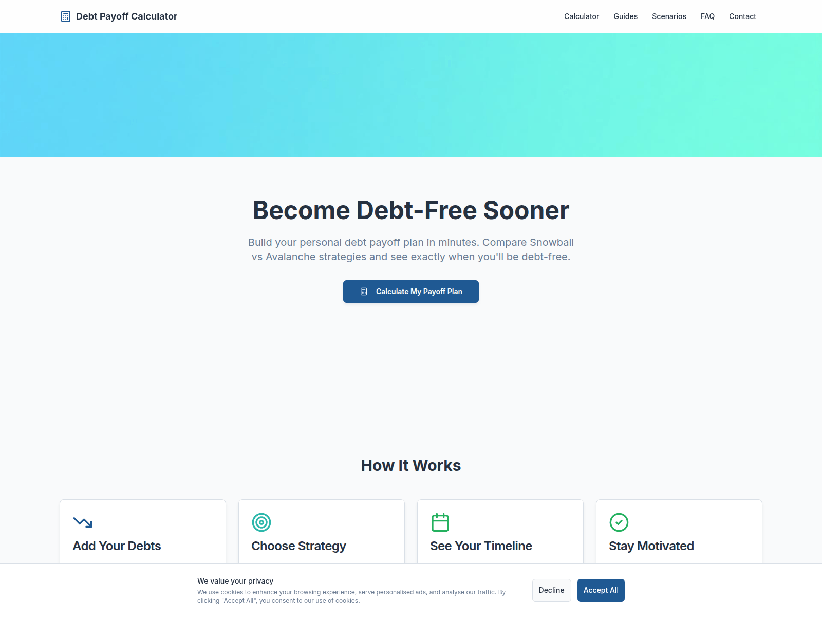 Screenshot of debt-pay-off.app
