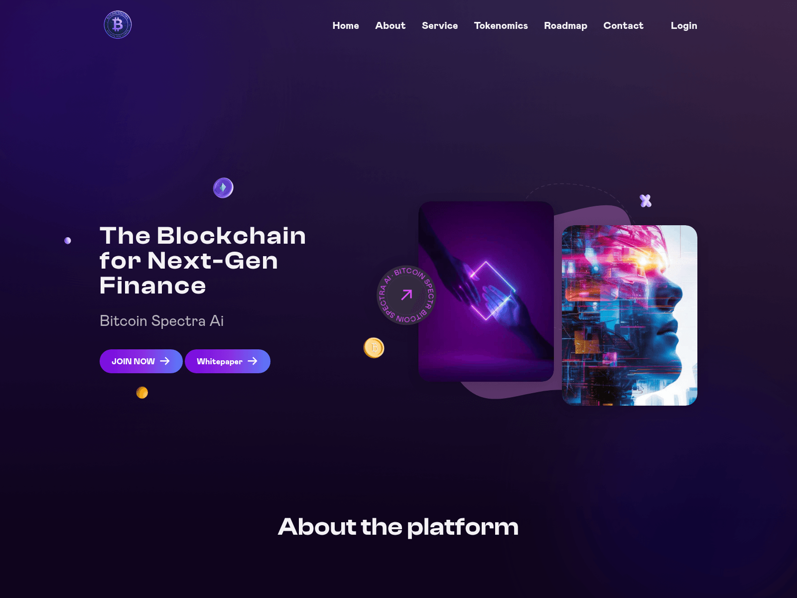 Screenshot of bitcoinspectra.com