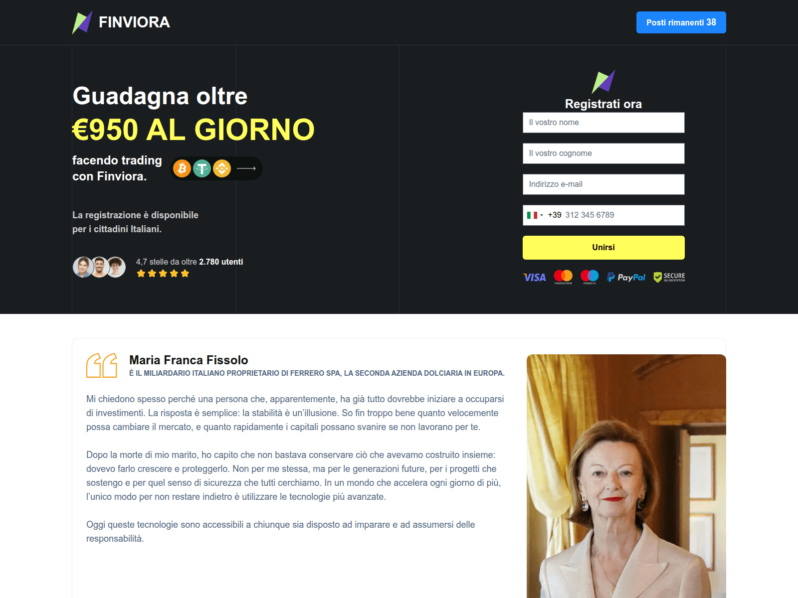 Screenshot of finviora.org