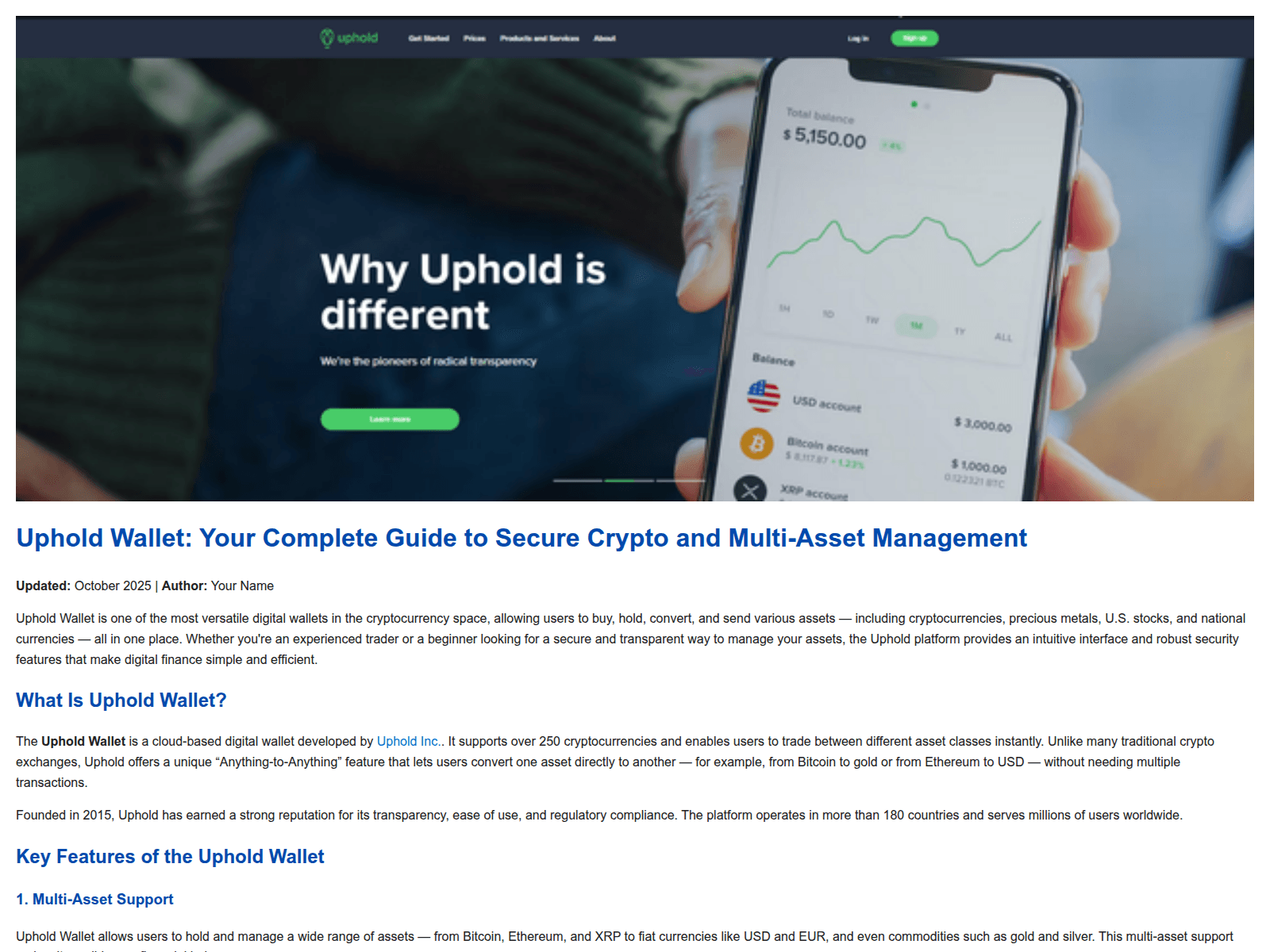 Screenshot of upphold-walet.pages.dev