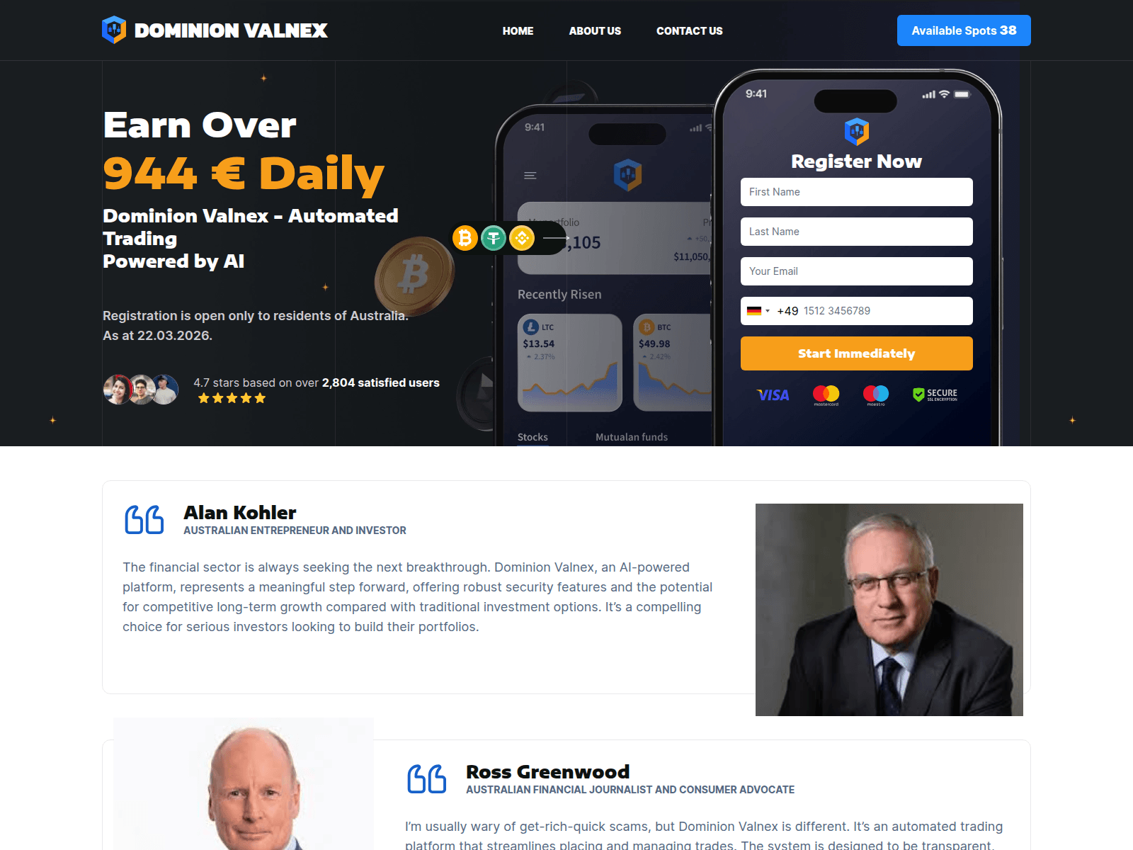 Forensic screenshot of dominion-valnex.com