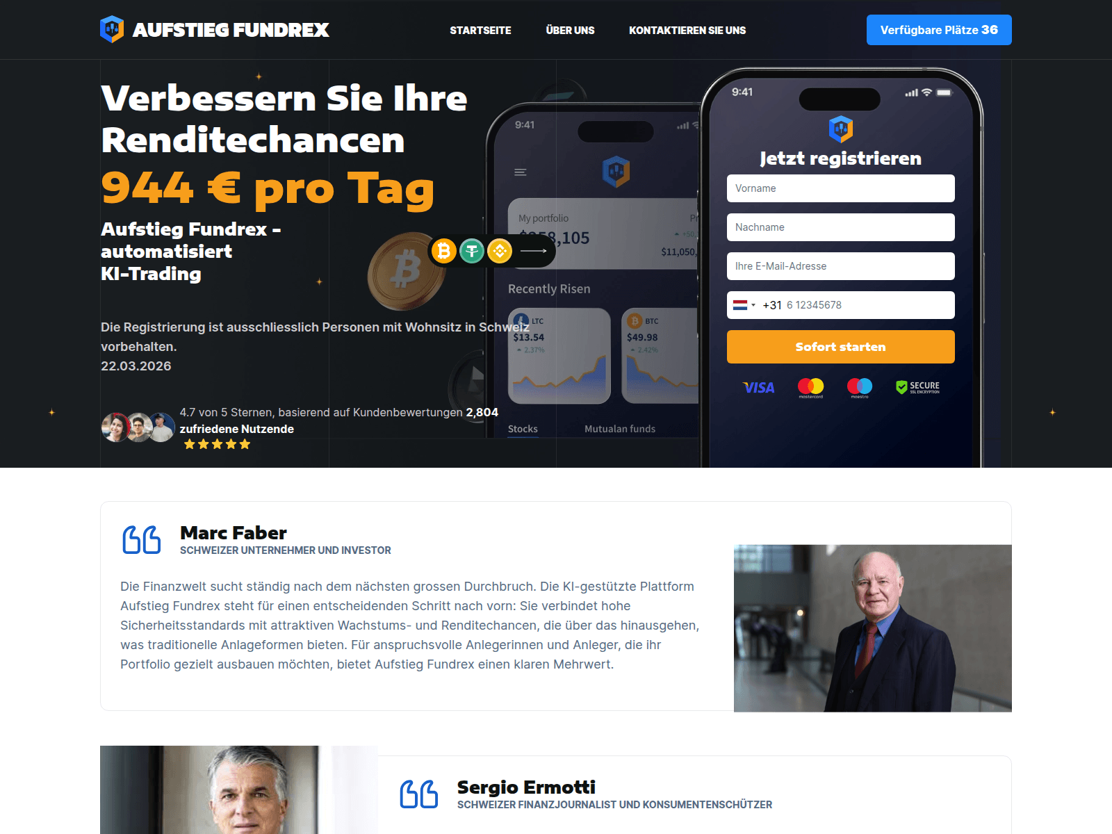 Forensic screenshot of aufstieg-fundrex.com