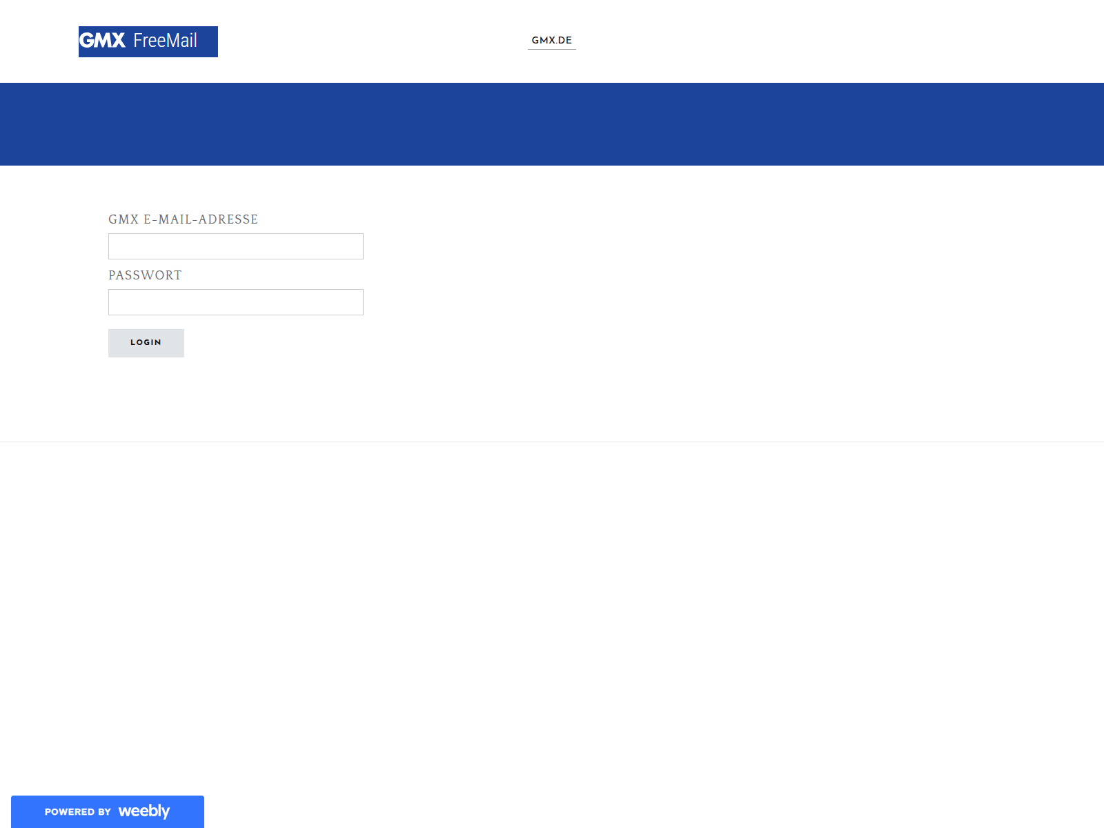 Screenshot of gmxfreemailxde.weebly.com