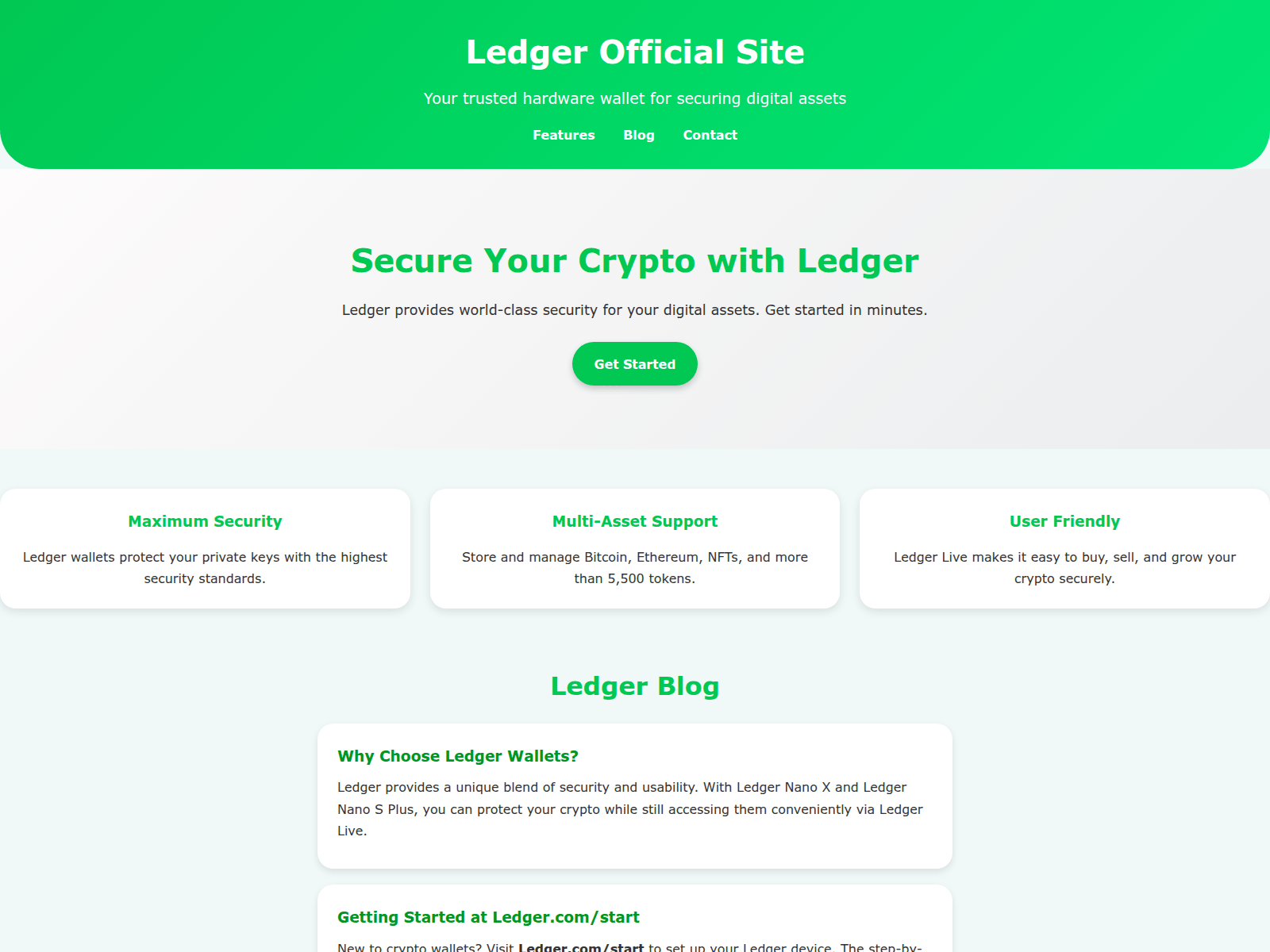 Screenshot of ledgerco-log.pages.dev