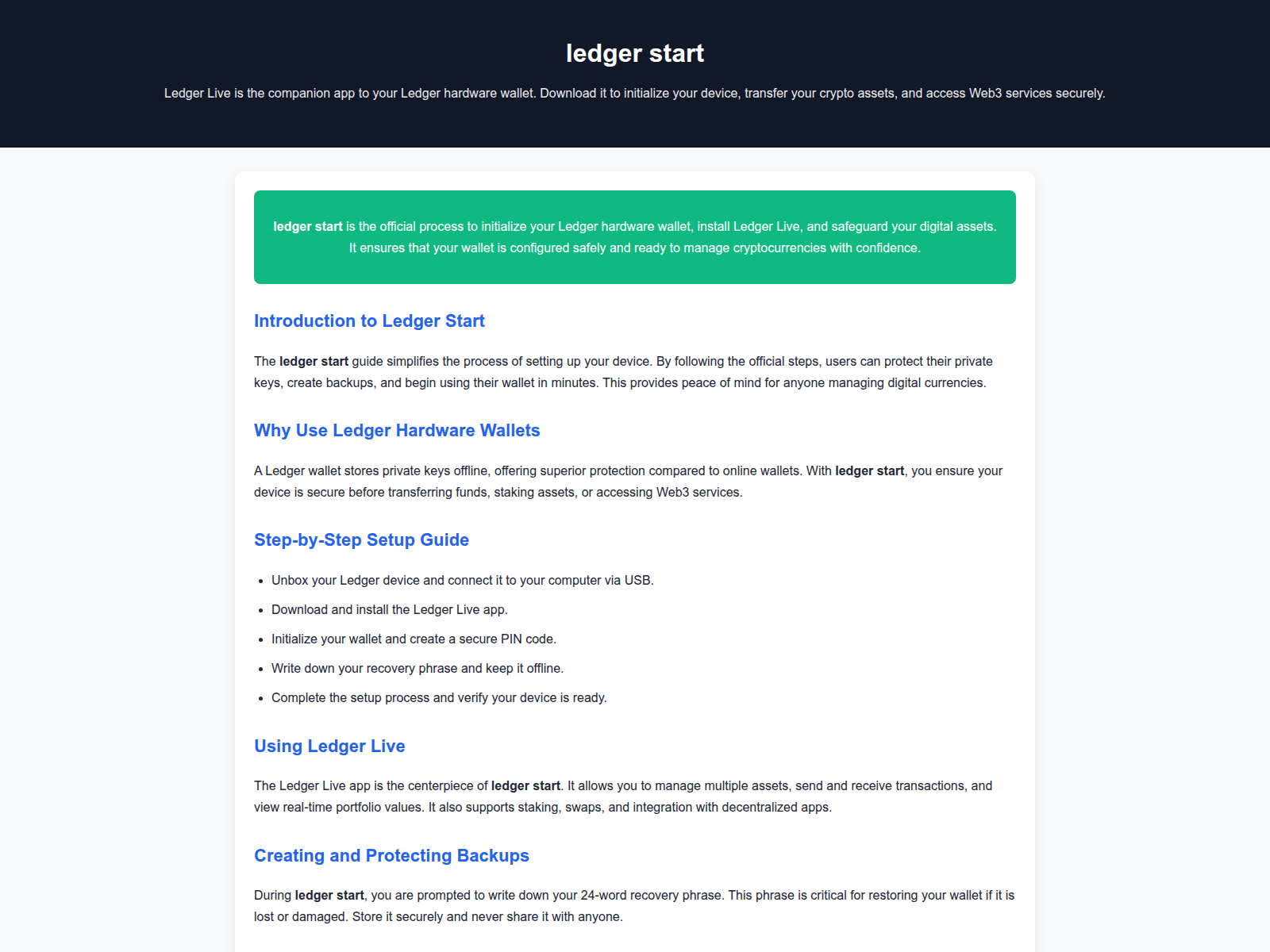 Screenshot of ledger-strt.pages.dev
