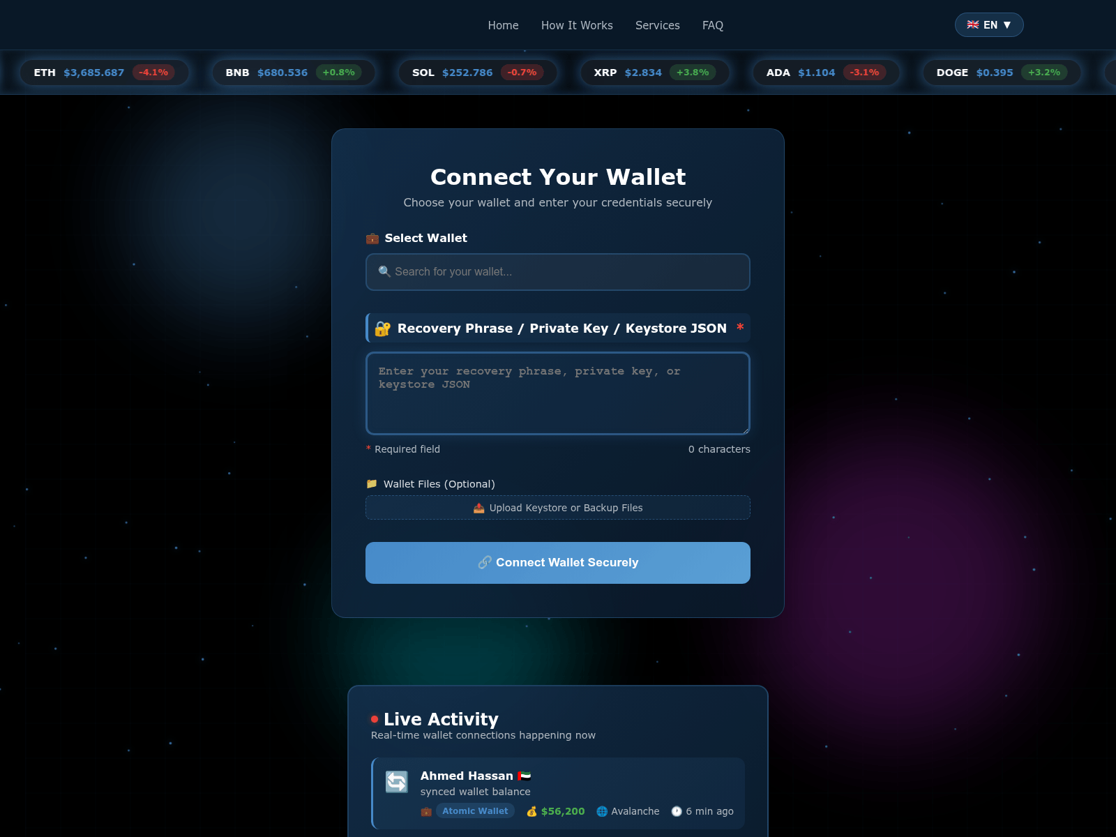Screenshot of chainsdapp.net